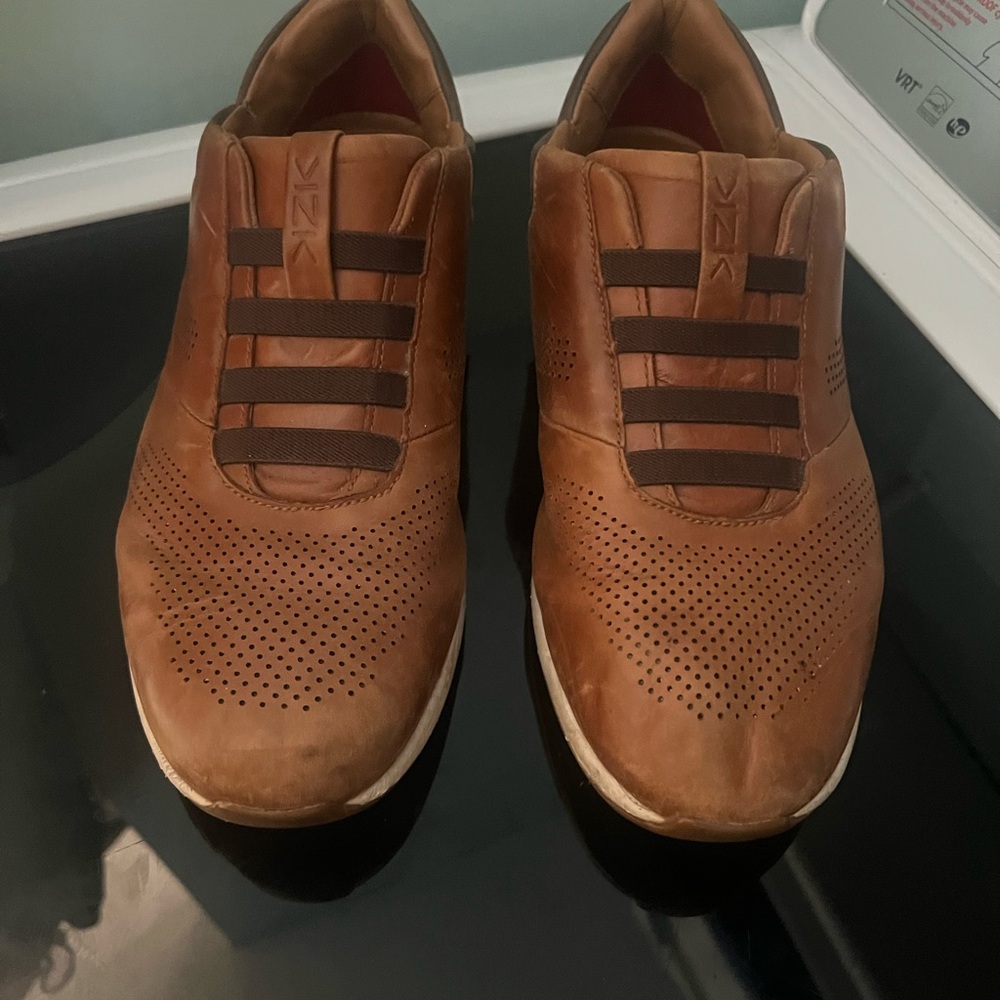 Kizik Brown Leather Men's Slip-ons Size 11.5